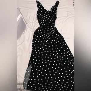 A New Day Black and White Polka Dot Dress with Belt from Target